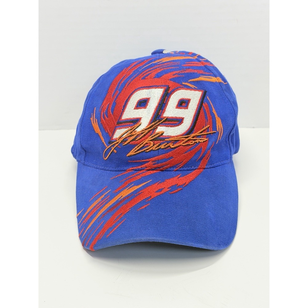Vintage Roush Racing Jeff Burton #99 NASCAR Blue Strapback Hat OSFA